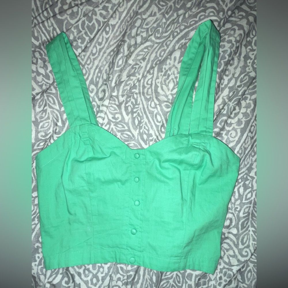 Green Cropped Tanktop